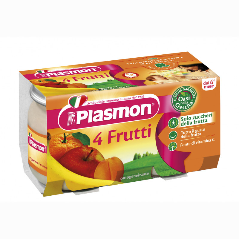 Omogeneizzato Plasmon 4 Frutti - Nannaò - Per Mamme e Bambini